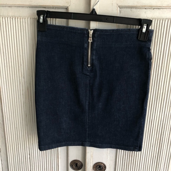 RTA intermix denim zipper cross mini skirt, 25 - Picture 2 of 3